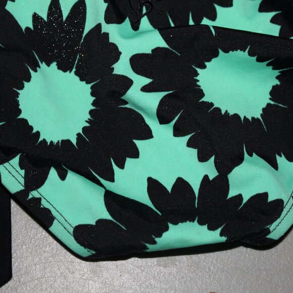 Green & Black 2 pcs Justice Tankini Swimsuit Size 6 - Picture 11 of 13